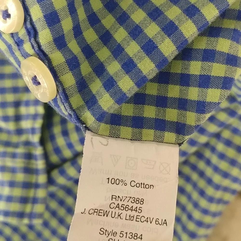 J. Crew Gingham Plaid Button Front Shirt Size XL (CL)